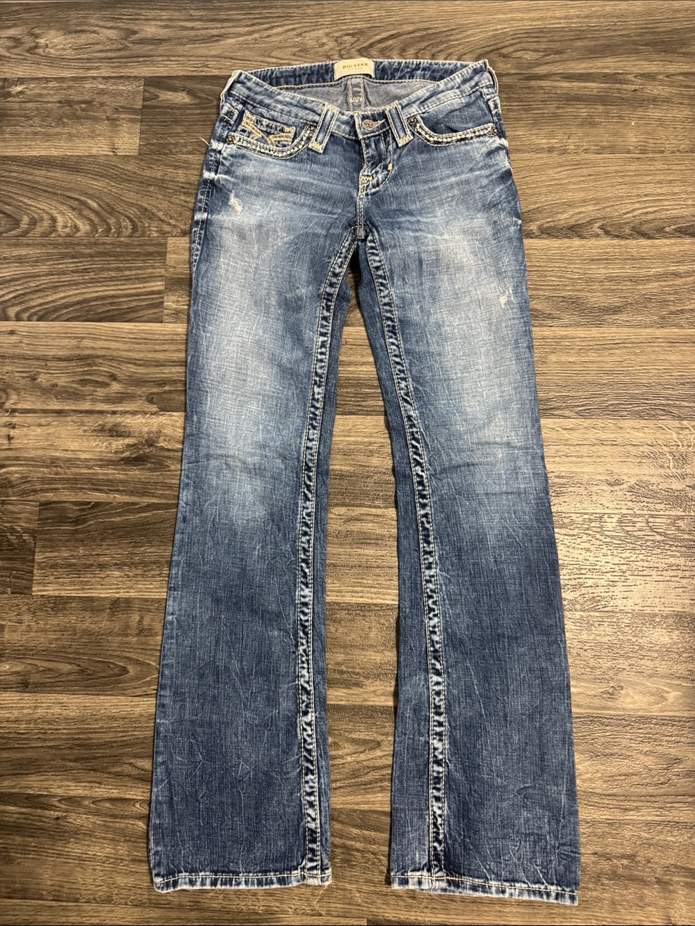 Big Star Women's Light Blue Wide-Leg Flare Jeans